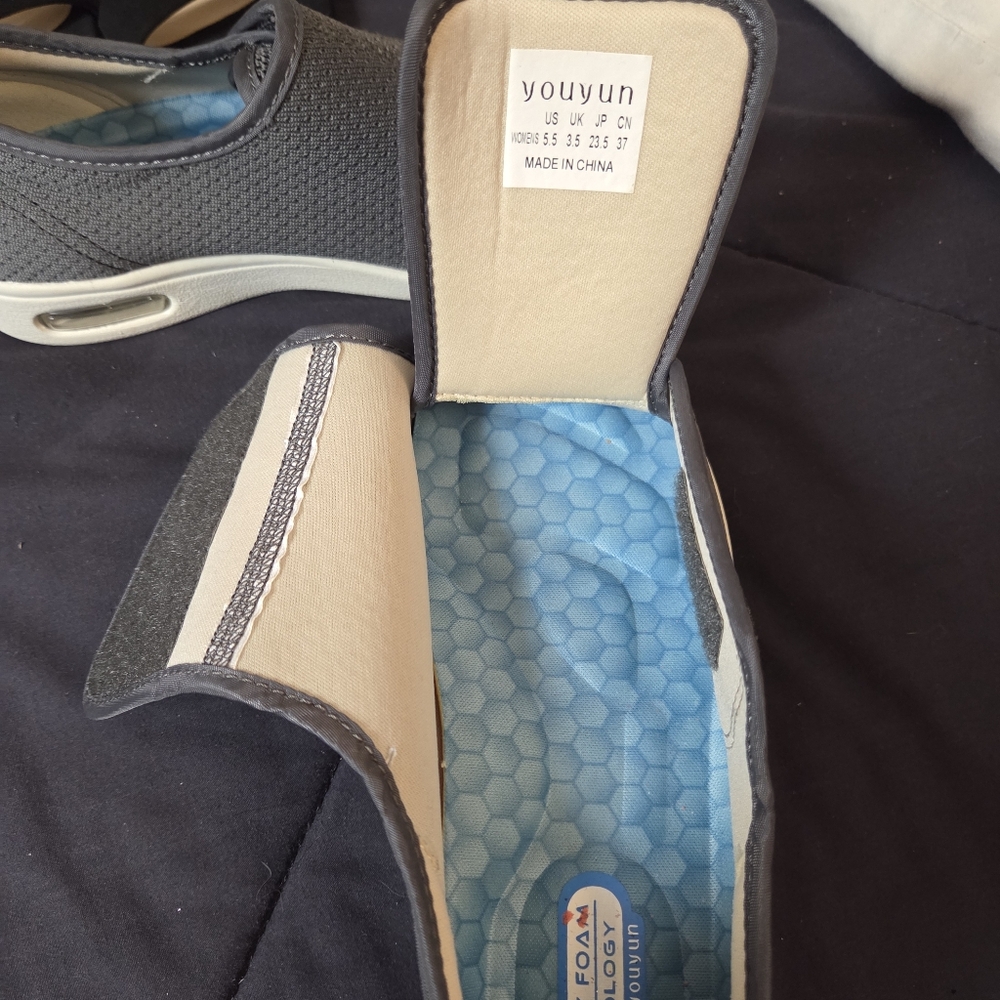 Gray Memory Foam Women's Slip-On Shoes - Picture 8 of 8